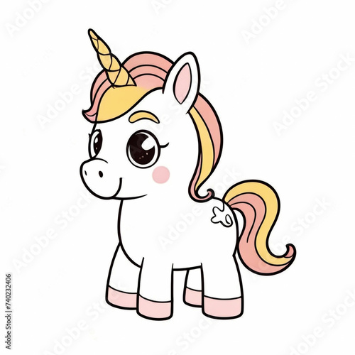 Magical Cute Unicorn Drawings and Stickers  Whimsical Fantasy Creatures for Kids Room Decor  Birthday Party Favors  and DIY Scrapbooking - Adorable Rainbow Unicorn Illustrations