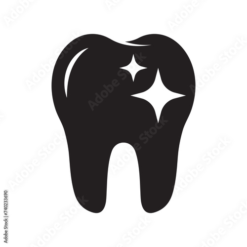 Tooth whitening icon, vector icon.