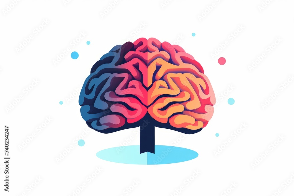 A Picture of a Brain on a White Background A Picture of a Brain on a White Background