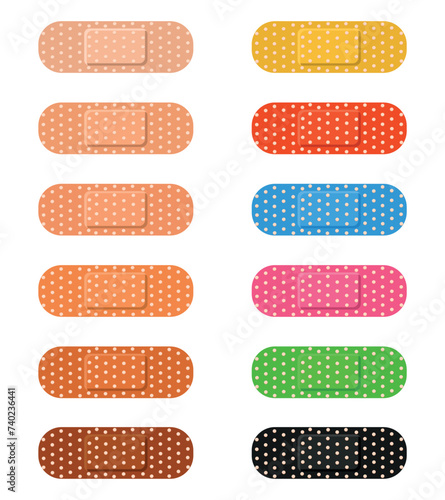 Colorful adhesive plaster