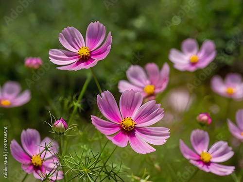 Cosmos flowers beautiful in the garden. © Natasa