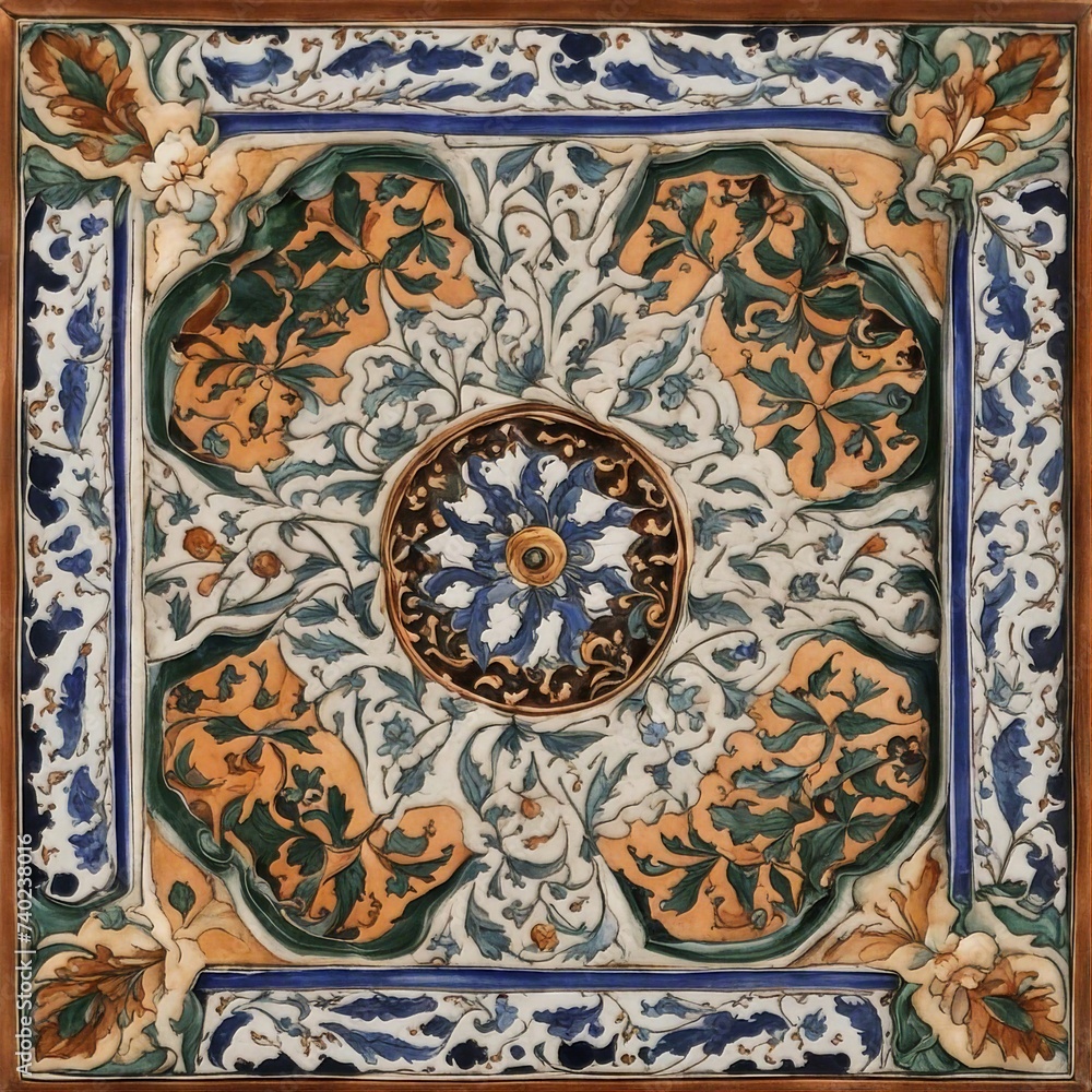 mosaic in the palace turkish style a 17th century tile 
