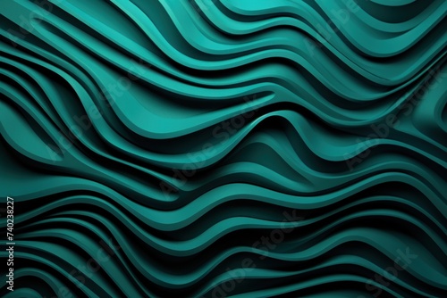 Teal organic lines as abstract wallpaper background