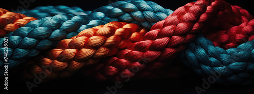 Rainbow Rope patterns on a black background. Background Pattern for commercial use. 