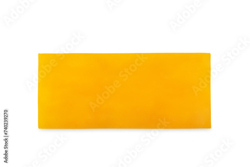 Mango and mousse cream cake on a white isolated background photo