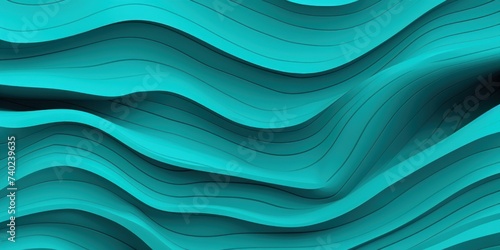 Turquoise organic lines as abstract wallpaper background design
