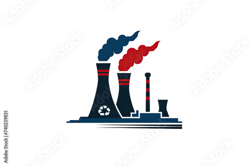 nuclear power plant logo on transparent background photo