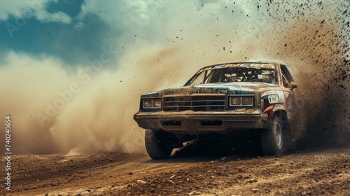a race car on dirt road © Aliaksandr Siamko
