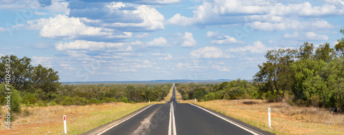 The Barrier Highway, the main highway through the outback of New South Wales, Australia photo
