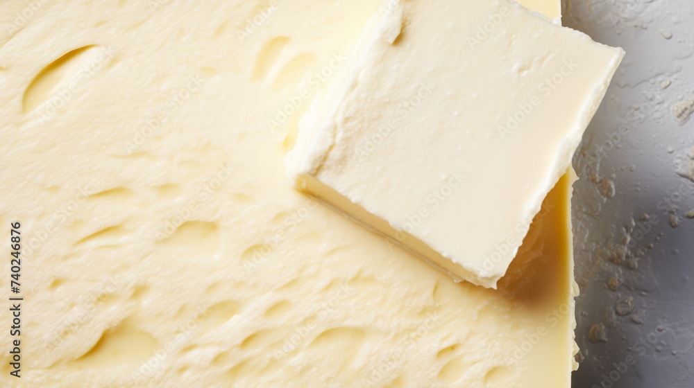 Artisanal Farm Fresh Butter - Handcrafted butter squares on a close-up shot.