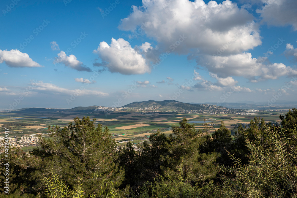 View of the Lower Galilee from the Mount Precipice, Nazareth, Israel	
