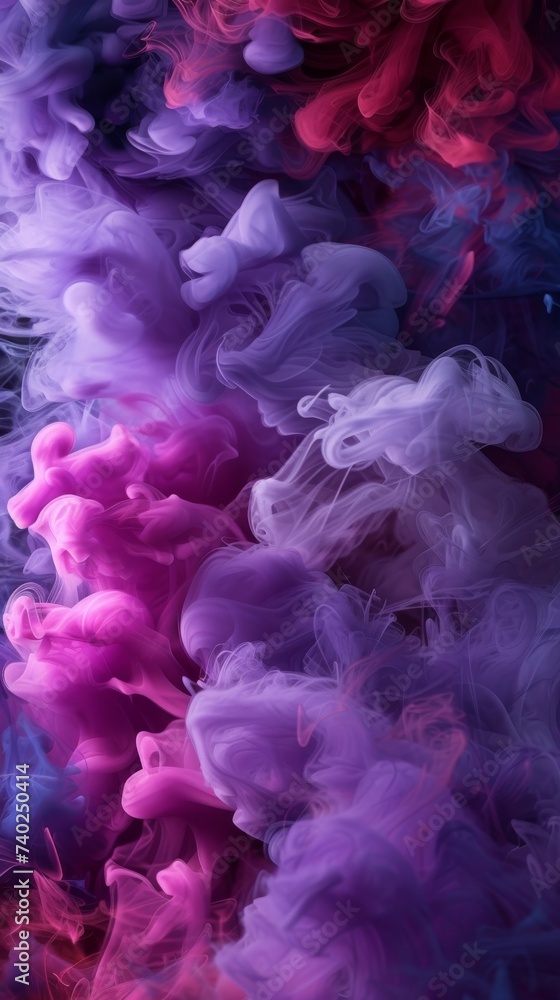 Amoled phone wallpaper design with mesmerizing display of a special setting wiith vibrant light, smoke, beautiful objects dancing in abstract swirls like a symphony of color.