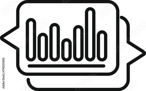 Chat manager online icon outline vector. Bitcoin currency. Diagram gain salary