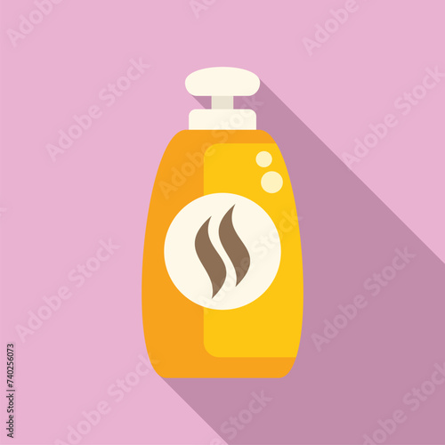 Hair shampoo dispenser icon flat vector. Fashion girl. Woman care wash