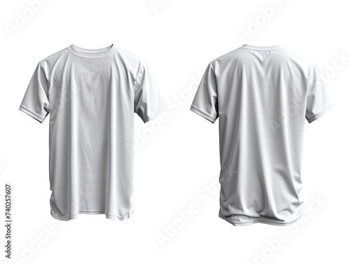 Men's white t-shirt template