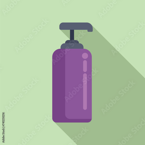 Soap dispenser icon flat vector. Spiral treatment. Wash model brush