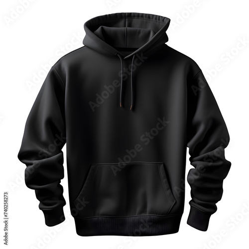 black male hoodie sweatshirt long sleeve isolated on white background