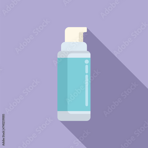 Scalp model braid coiffure icon flat vector. Volume fashion. Treatment haircare agent