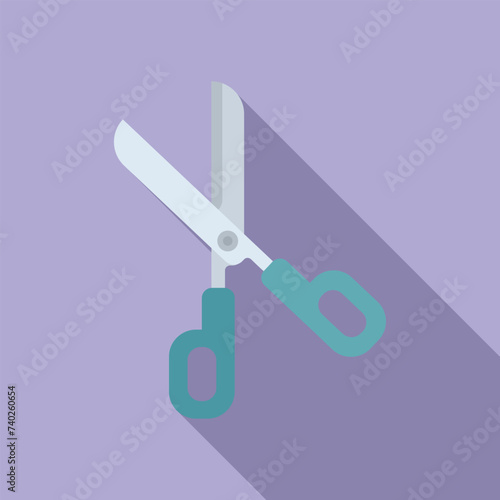Hair scissors icon flat vector. Spray face curl. Woman salon treatment
