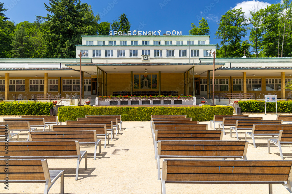 Fototapeta premium Luhacovice, picturesque spa town in Southern Moravia, Czech Republic