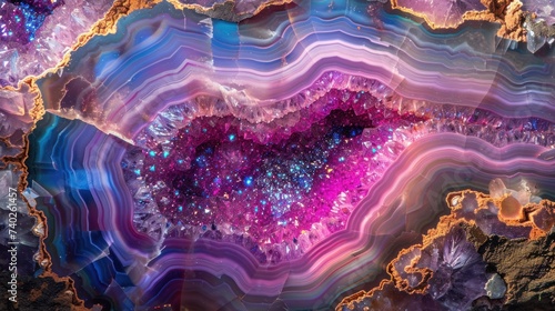 Wallpaper featuring the vibrant hues of fluorescent Dugway geode