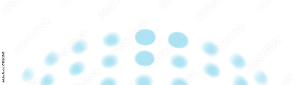 Background With Blurry Dots. Pastel Blue Blurry Irregular Spots Bent Into an Arc. Delicate Blurry Transparent Border. Boheh-like Dots. Background With Blurry Dots. Pastel Blue Blurry Irregular Spots Bent Into an Arc. Delicate Blurry Transparent Border. Boheh-like Dots.
