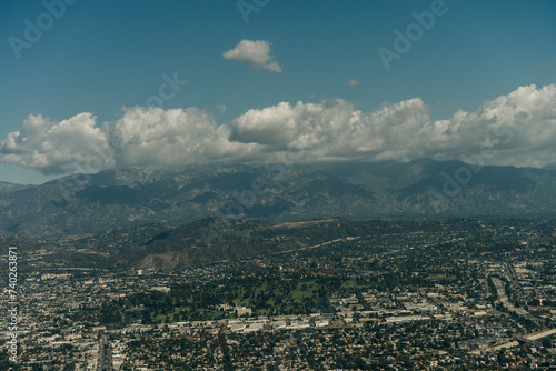 aerial view of hills in Los Angeles California