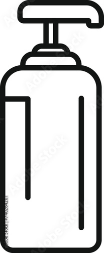 Soap dispenser icon outline vector. Spiral treatment. Wash model brush