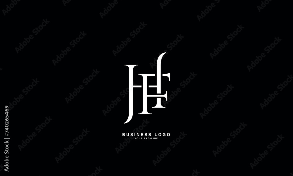 HF, FH, H, F, Abstract Letters Logo Monogram HF, FH, H, F, Abstract Letters Logo Monogram