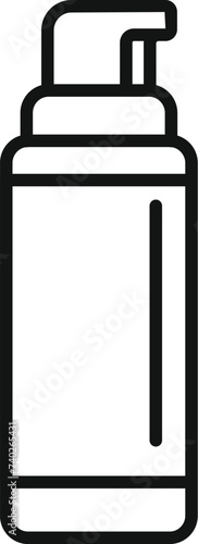Scalp model braid coiffure icon outline vector. Volume fashion. Treatment haircare agent
