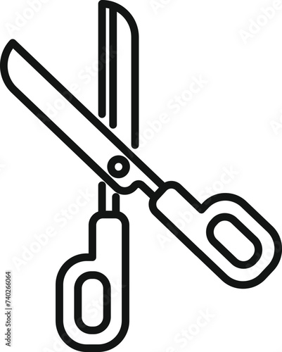 Hair scissors icon outline vector. Spray face curl. Woman salon treatment