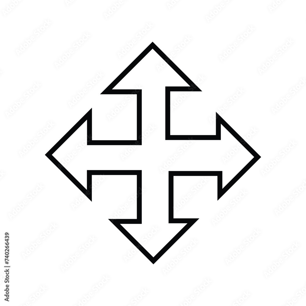 four-sided arrow icon. Elements of simple web icon in multi color. Premium quality graphic design icon. Vector illustration. Eps file 405. four-sided arrow icon. Elements of simple web icon in multi color. Premium quality graphic design icon. Vector illustration. Eps file 405.