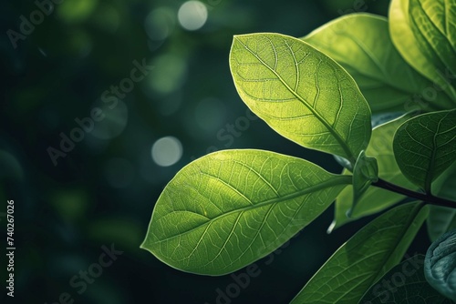 Green leaf plant in close up