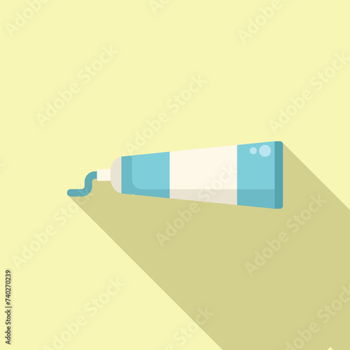 Morning toothpaste use icon flat vector. Organic spa beauty. Face shave