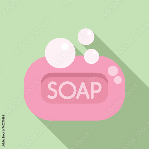 Hand soap icon flat vector. Morning treatments. Organic harvest medical