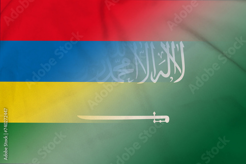 Mauritius and Saudi Arabia state flag international relations SAU MUS
