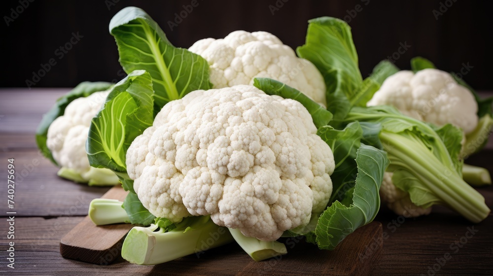 Cauliflower swing on a wooden background. Fresh harvest, the concept of healthy eating and vegetarianism. Cauliflower swing on a wooden background. Fresh harvest, the concept of healthy eating and vegetarianism.