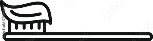 Morning tooth cleaning icon outline vector. Care face skin. Medical spa bath