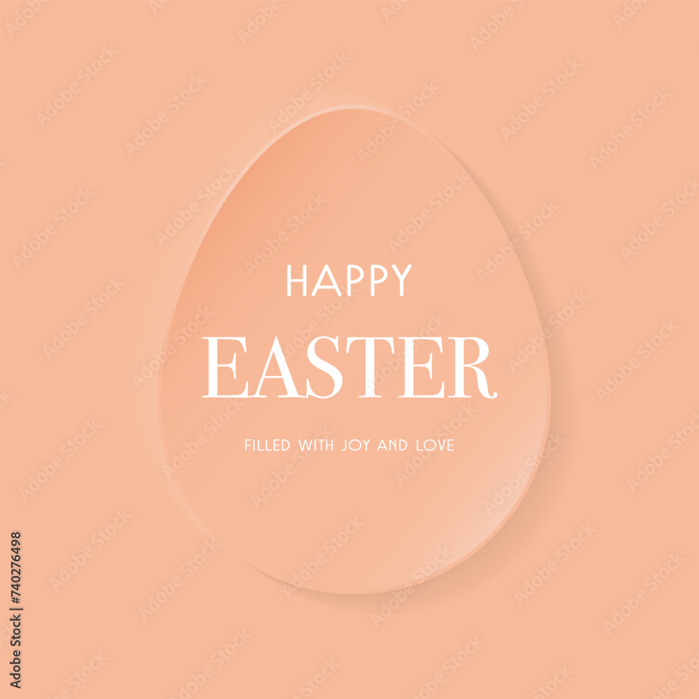 Easter greeting card with paper cut egg. Modern background. Vector illustration Easter greeting card with paper cut egg. Modern background. Vector illustration