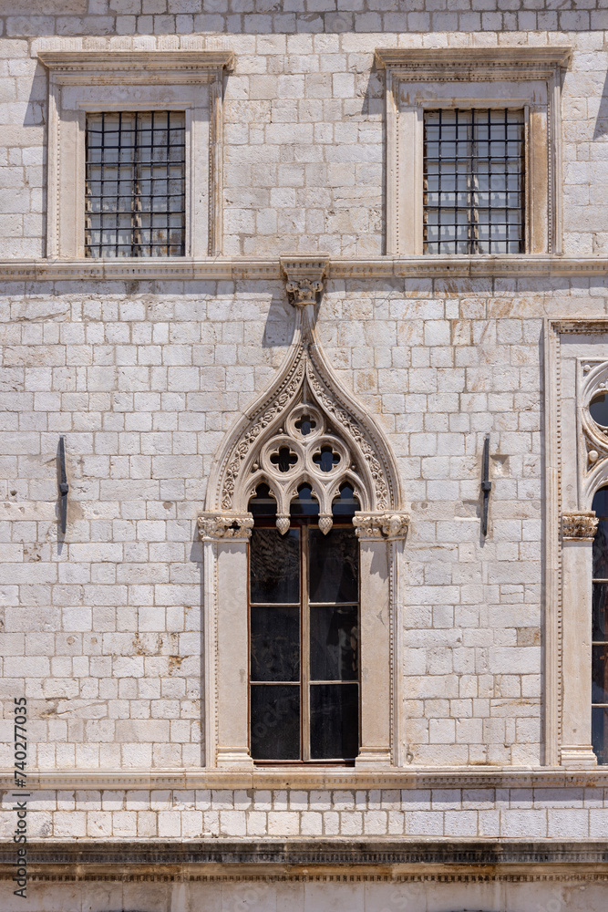 Obraz premium Medieval Sponza Palace also called Divona located in the Old Town on Luza Square, Dubrovnik, Croatia