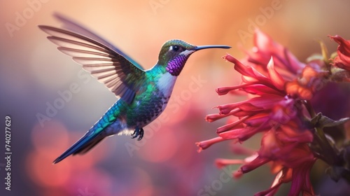 Picture the dynamic energy of hummingbirds as they flit and hover around resplendent flowers, their iridescent plumage catching the light in the pristine wilderness of Savegre, Costa Rica.