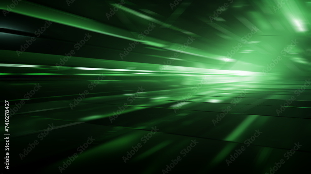 Abstract green gradient textured background with dynamic, technology background, glowing light rays Abstract green gradient textured background with dynamic, technology background, glowing light rays