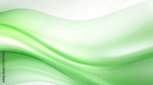Abstract green gradient textured background with dynamic, glowing light rays and bright waves