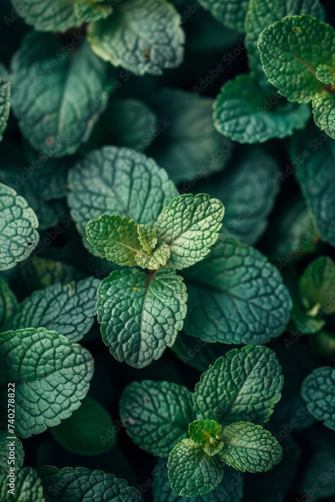 Fresh organic mint leaves