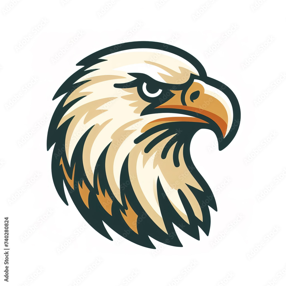 Fototapeta premium Eagle head logo. illustration on white background