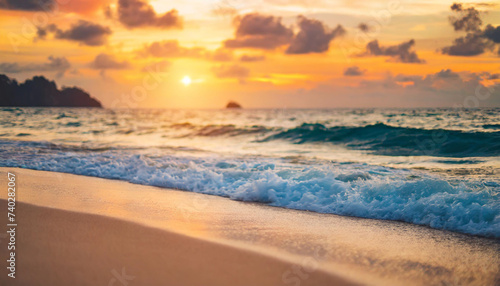 sandy beach, panoramic seascape, inspiring tropical horizon © Your Hand Please