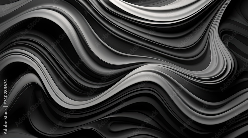 Dynamic Monochrome Abstract Art with Fluid Curves and Wavy Lines for Graphic Design Projects Dynamic Monochrome Abstract Art with Fluid Curves and Wavy Lines for Graphic Design Projects