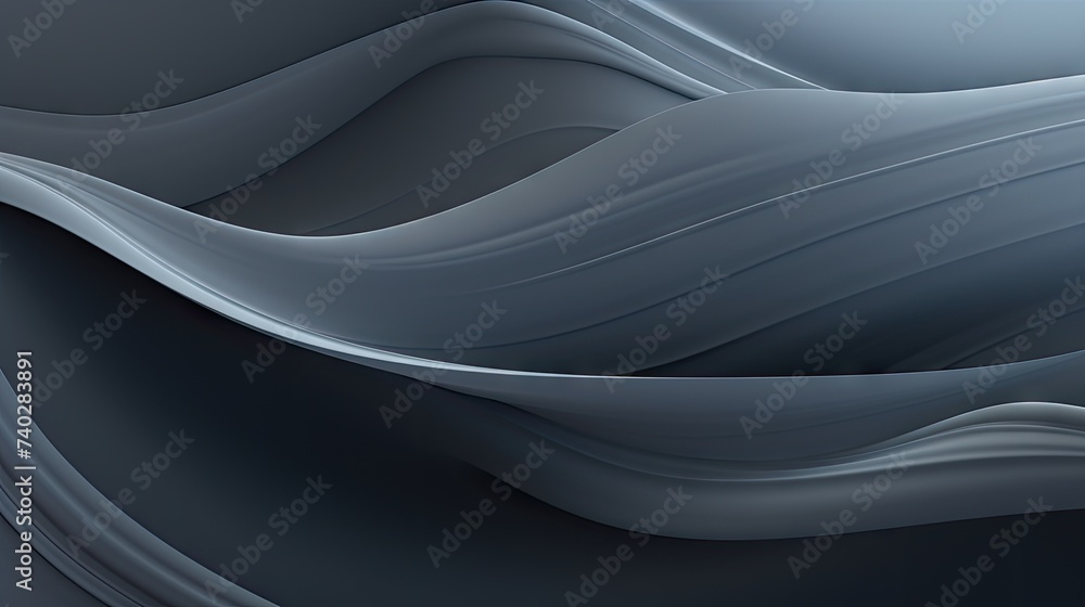 custom made wallpaper toronto digitalDynamic Abstract Composition with Dark Wavy Lines on Gray Background