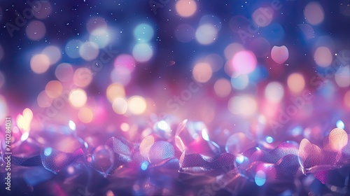 Captivating Abstract Background with Glittering Pink, Purple, and Blue Lights © StockKing