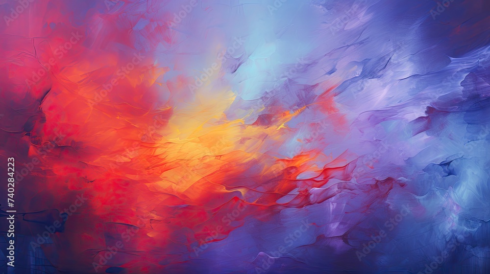 Vibrant Abstract Painting Evokes Emotions and Creativity on Canvas